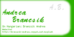 andrea brancsik business card